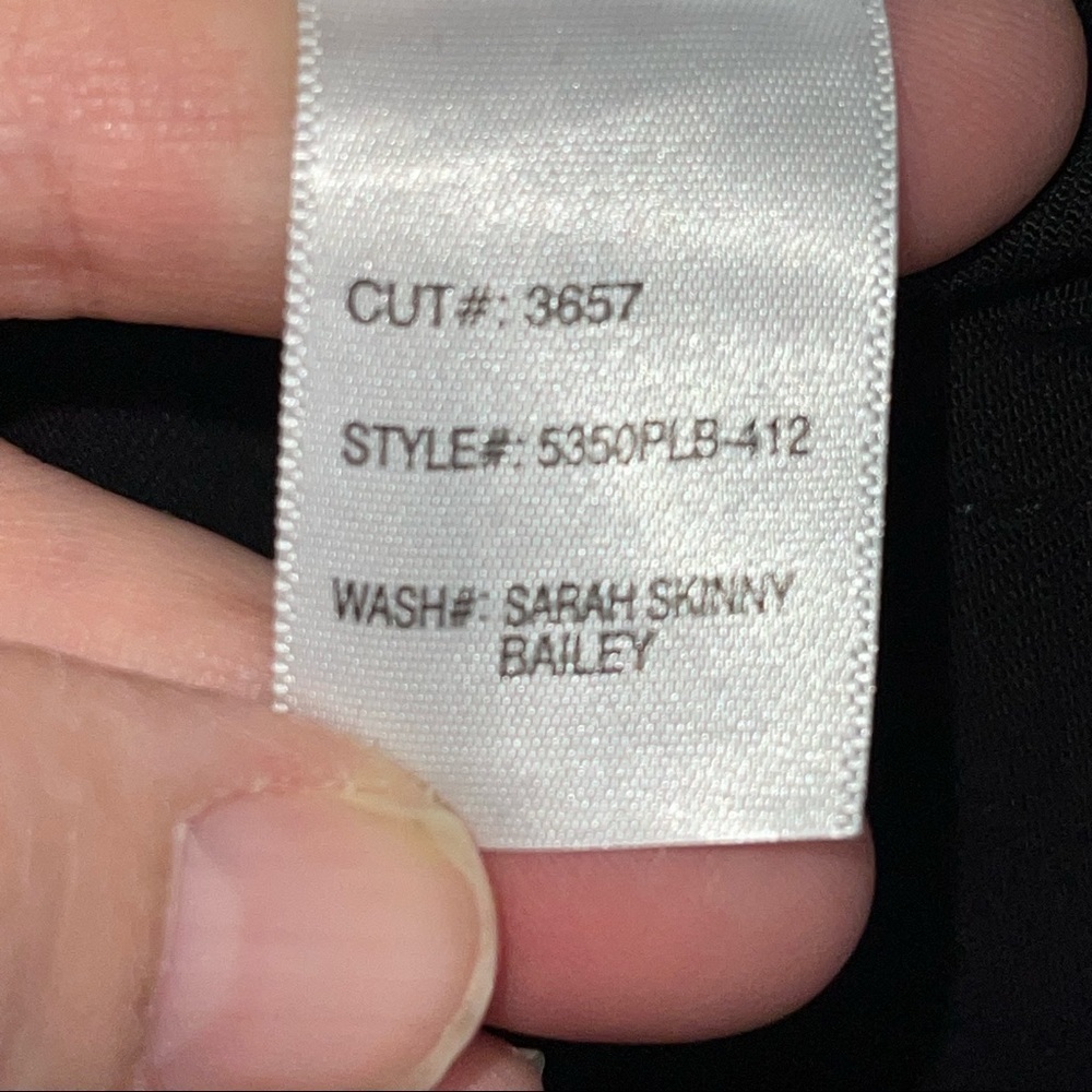 NEW Articles of Society Sarah Skinny Bailey Jeans Black Silver Tuxedo Stripe - Picture 9 of 17